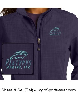 Womens Platypus Marine Eddie Bauer Crosshatch Soft Shell Jacket Design Zoom